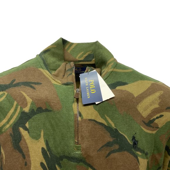 Mens Polo Ralph Lauren Estate Rib Camo Half Zip Pullover Sweater Large NWT - Picture 5 of 5